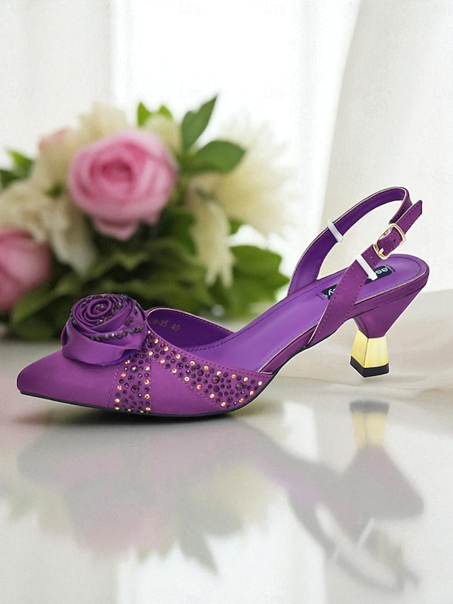 and Clutch - Gold Heels Set Matching Slingback Women's