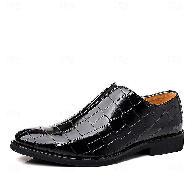Shoes Slip-On – Crocodile Burgundy Men's Dress Pattern