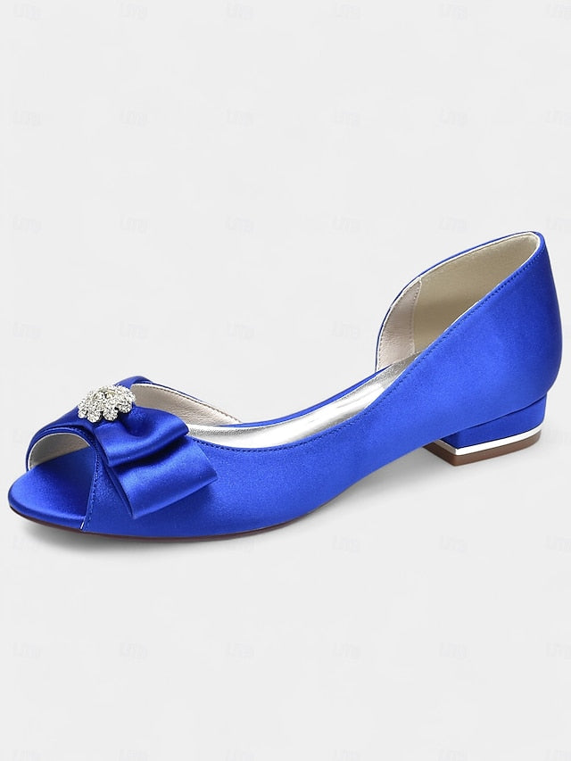 in with sparkling flats a crafted luxurious satin Elegant