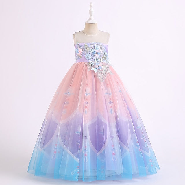 Party Girls' Girl Kids Flower Dress
