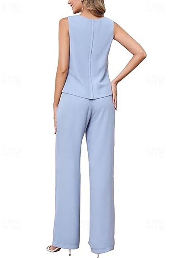 Mother Piece Elegant of Simple Dress the Bride Pantsuit 3
