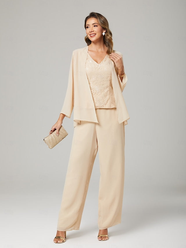 Formal Wedding Piece 3 Dress Pantsuit Mother the Bride of Guest
