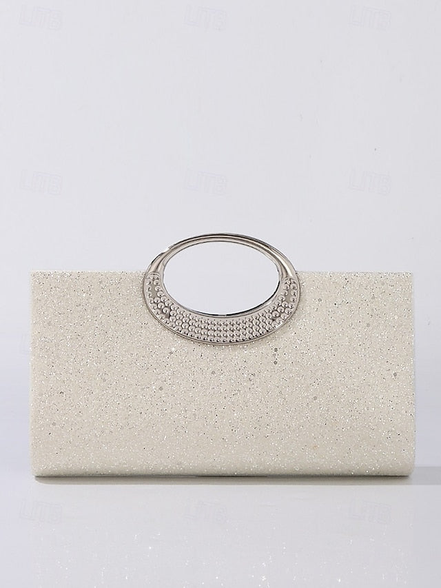 Glitter with Women's Silver Clutch Bag Evening Gold