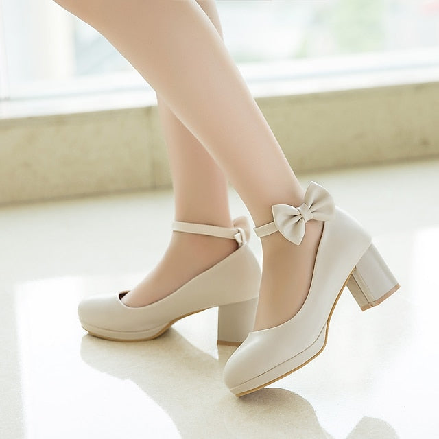 White for Girls' Jane Perfect Weddings - Mary Bow Shoes