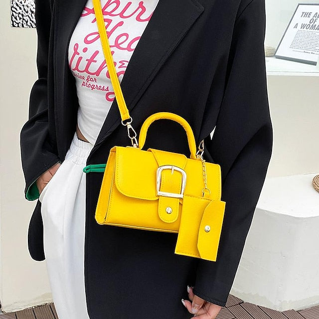 Durable PU Handbag Leather Women's Crossbody Bag Daily
