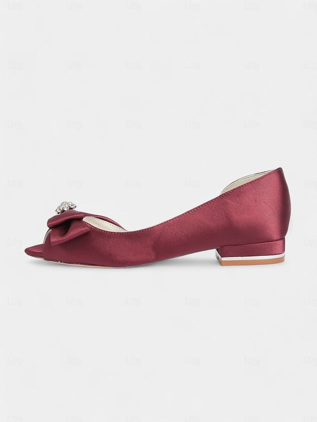 in with sparkling flats a crafted luxurious satin Elegant