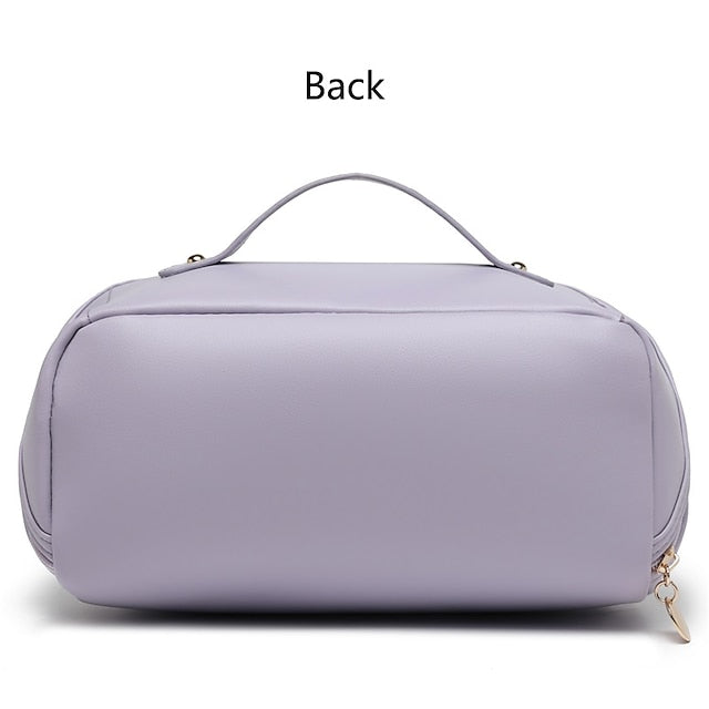 Damen Kosmetik Make-up Handtasche Leder PU Tasche Reise