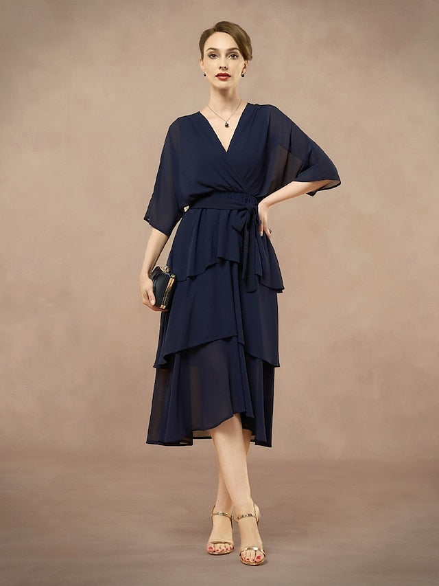 A-Line Mother Length V Bride Floor Elegant the Dress of Neck