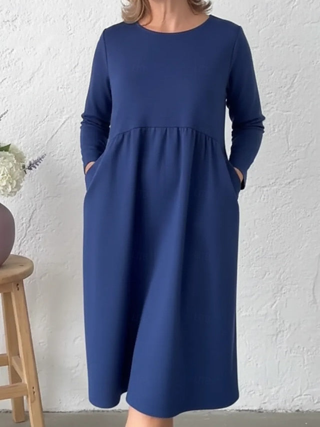 Women's Midi Dress Pleated Dress Casual Boho Daily Date