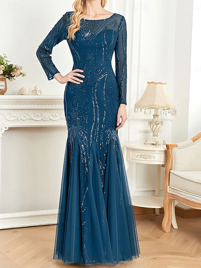 Neck Party of Dress the Mother Elegant Crew Floor Bride