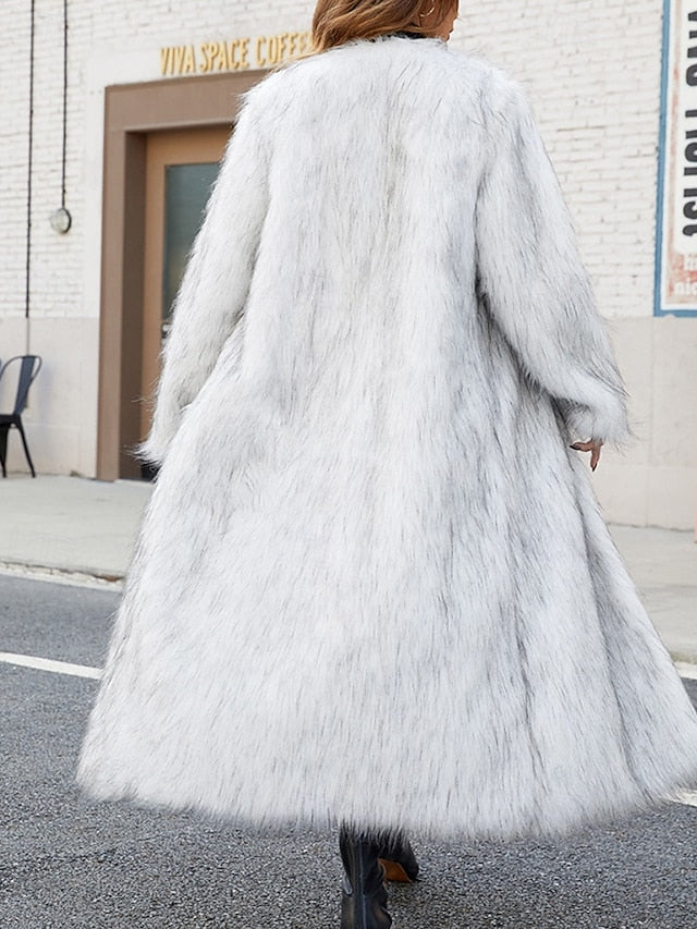 Warm Women's Furs Coat Comfortable Faux Fur
