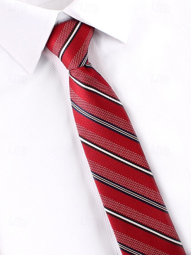 and Stripes Classic Men's Narrow Zip - Ties Pre-Tied