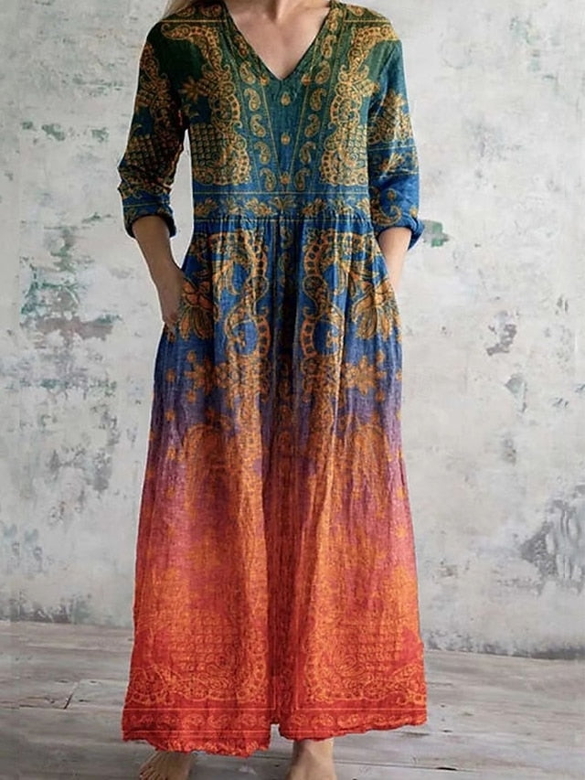 Women's Midi Dress Shift Dress Casual Daily Regular Fit