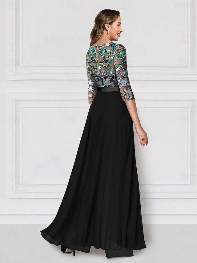 the Wedding Mother Formal Jumpsuit of Embroidered Bride Floral