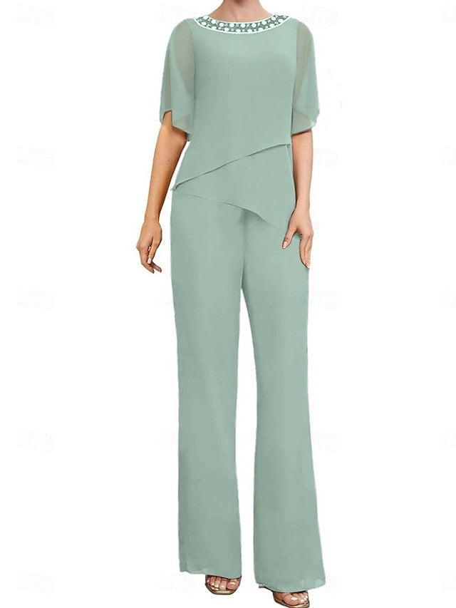Pantsuit Elegant Wedding of the Dress Mother Guest Bride Simple