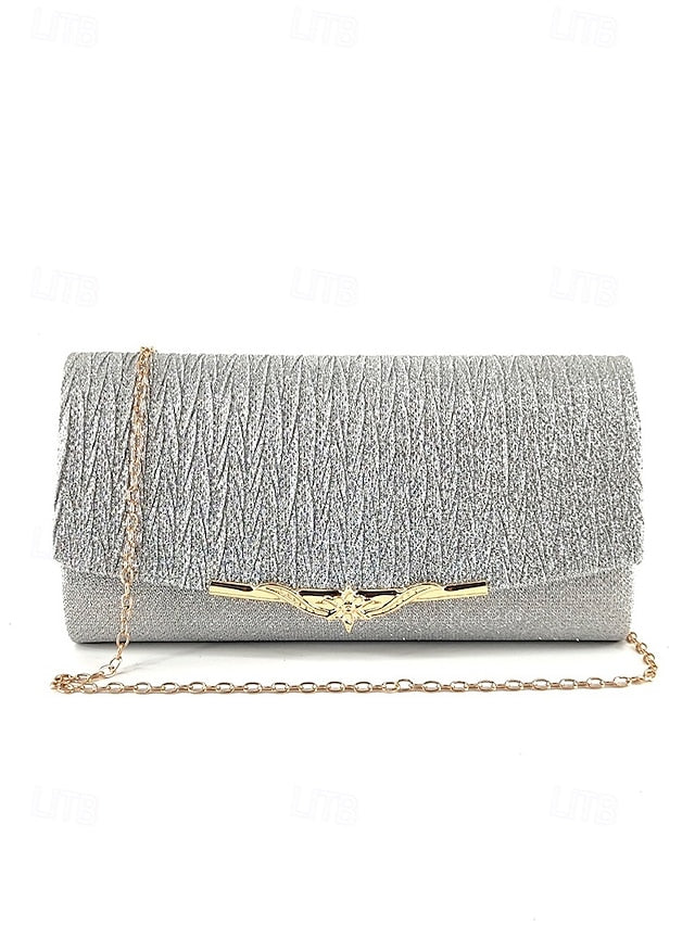 Evening Clutch Women's Handbag - Glitter Elegant Gold Party
