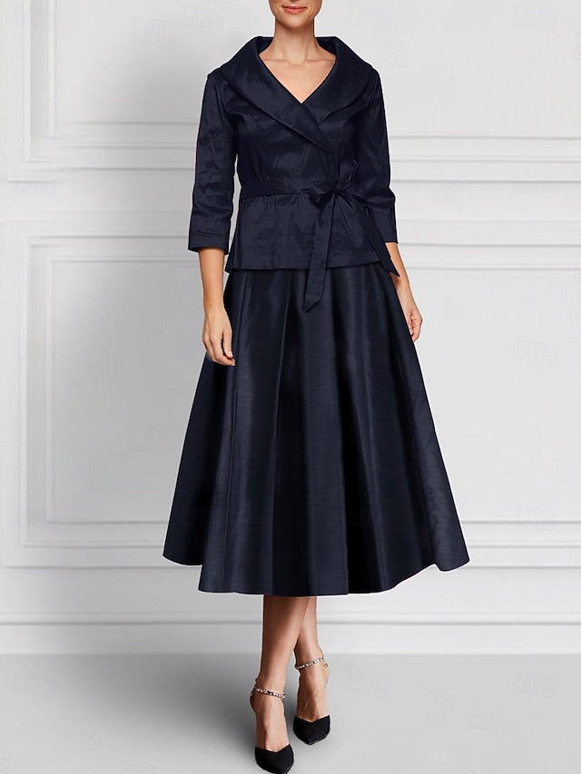 Two of Bride Piece Dress A-Line the Mother Sets Elegant