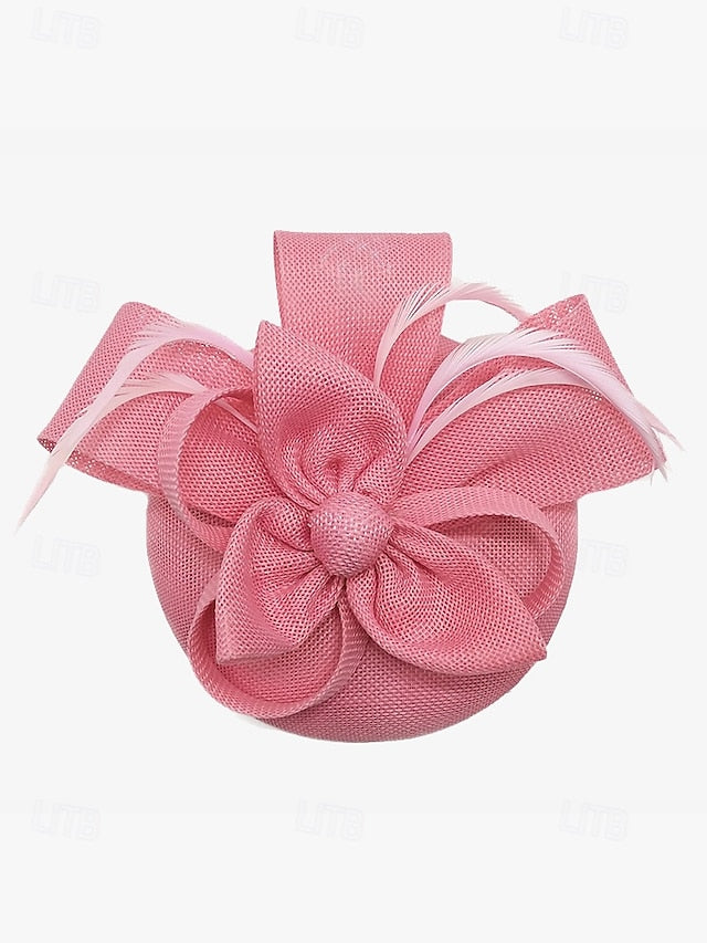 and Feather with Green Hat Fascinator Accents Women's Bow