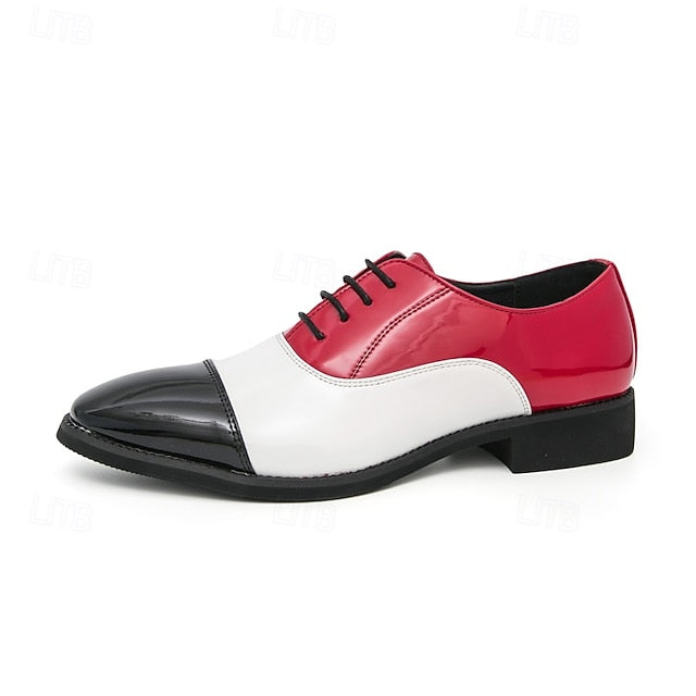 Shoes with and White Polished Dress Men's Oxford Blue