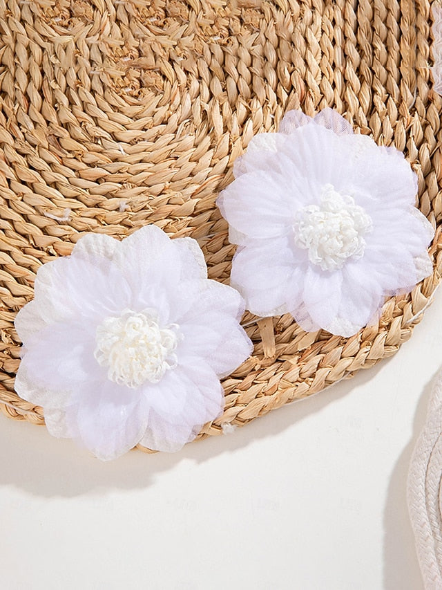 Floral Women's Statement Oversized Drop Flower Earrings -