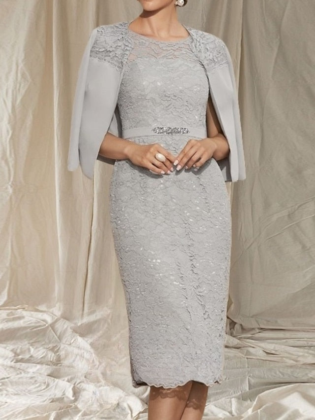 the Two Dress / Bride of Mother Wedding Sheath Piece Column