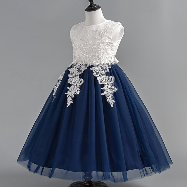 Wedding Dress Special Party Floral Girls' Kids Sleeveless