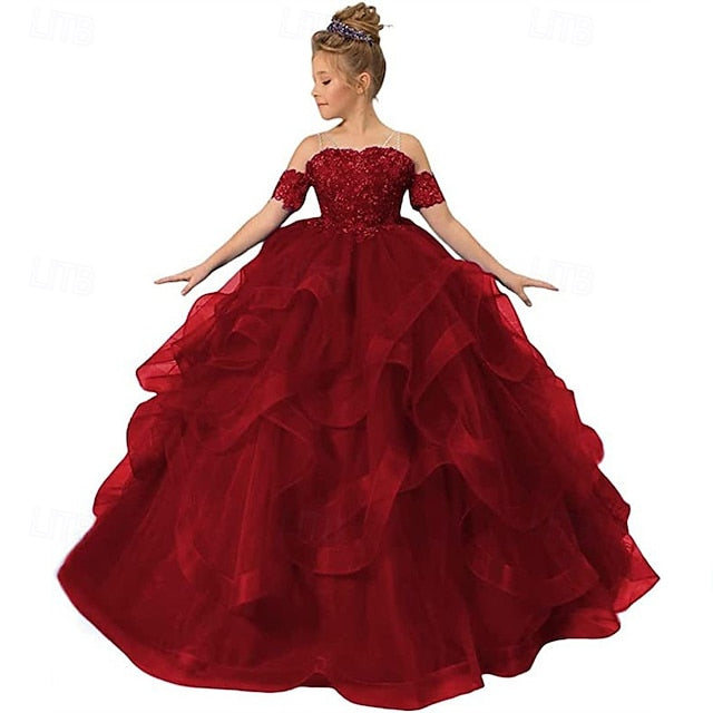 Girls' Princess Flower Dress Kid's Girl
