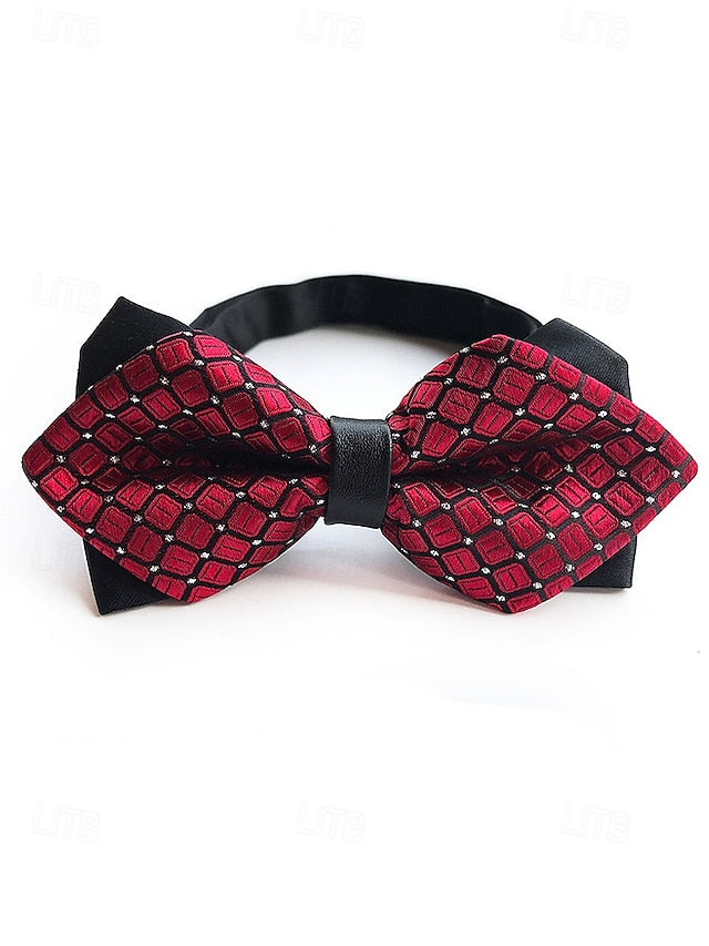 with Men's Christmas Tie Geometric Pattern Bow