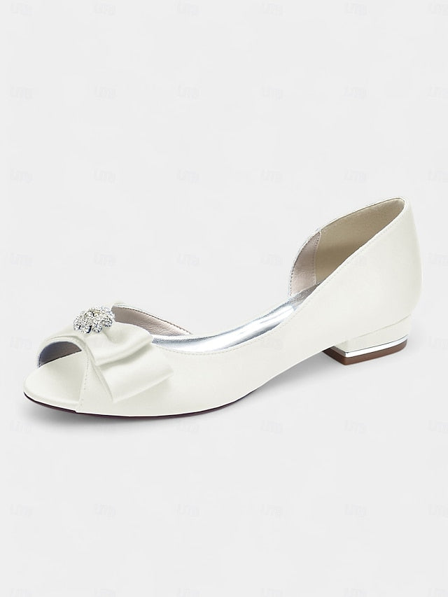 in with sparkling flats a crafted luxurious satin Elegant