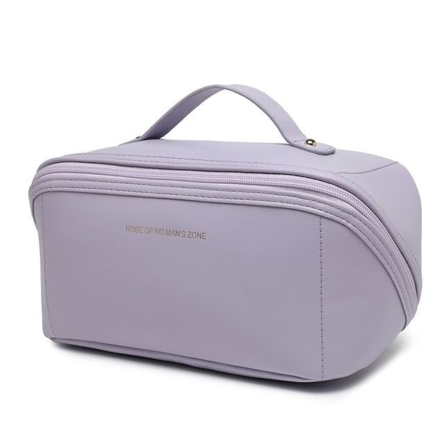 Damen Kosmetik Make-up Handtasche Leder PU Tasche Reise