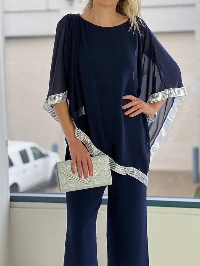 Bride Elegant Simple Piece Dress the of Pantsuit Mother Two