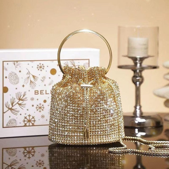 Sac à main en cuir PU pour femme, pochette avec chaîne, soirée, mariage, fête