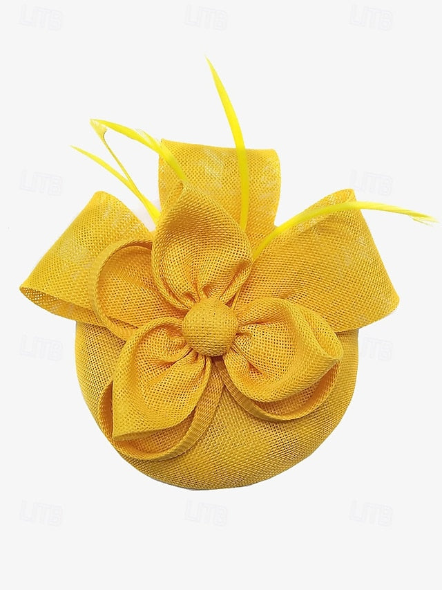 and Feather with Green Hat Fascinator Accents Women's Bow