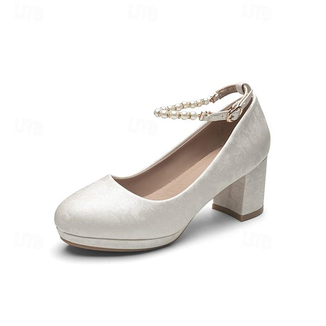 White for Girls' Jane Perfect Weddings - Mary Bow Shoes