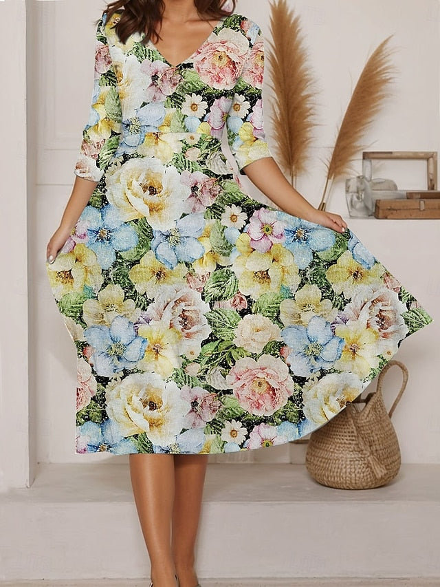 Women's Midi Dress A Line Dress Summer Dress Vacation