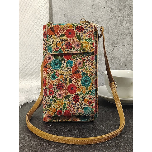 Women’s Boho Vintage Bag with Adjustable Crossbody Phone