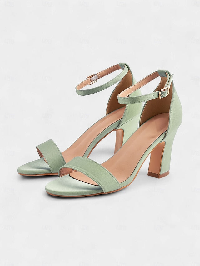 Sandals Strap - Ankle Toe Blue Heel Light High Women's Open