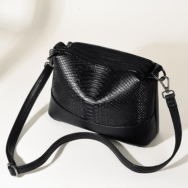 Leder Hobo Umhängetasche Schulter PU Damen