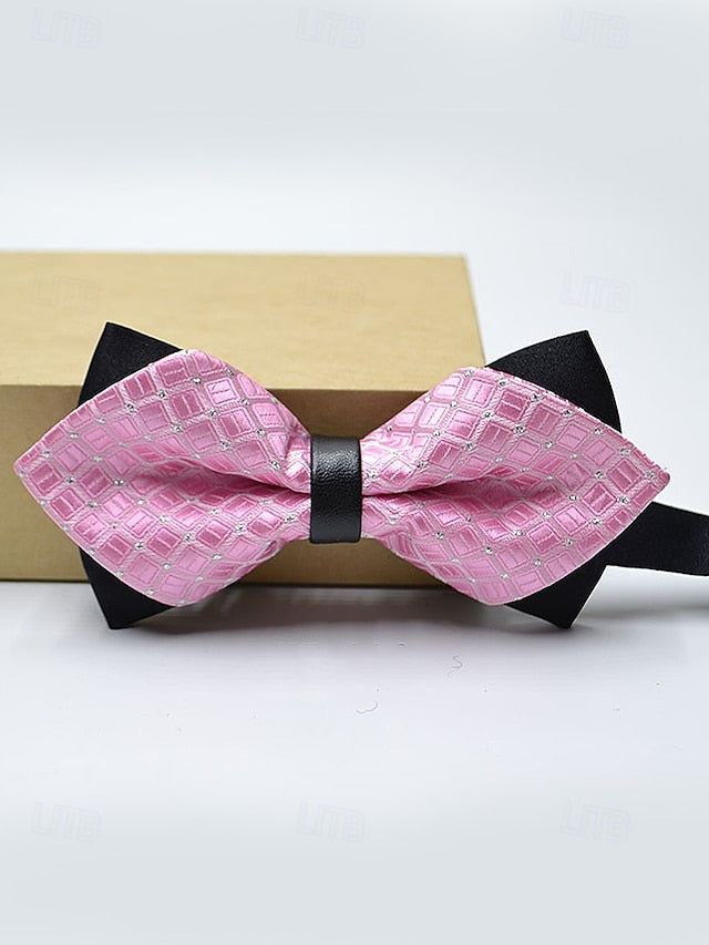 Tie Pattern Men's Bow with Christmas Geometric