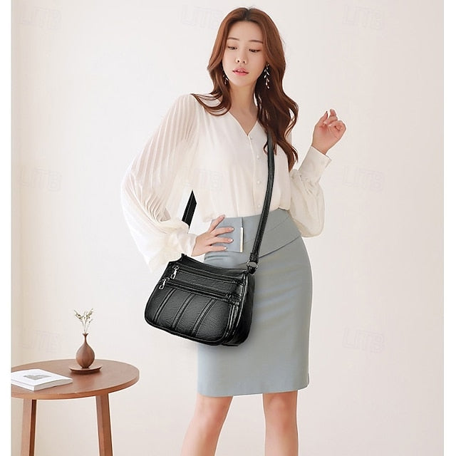 Crossbody Black Stylish Women's Bag – Faux Leather