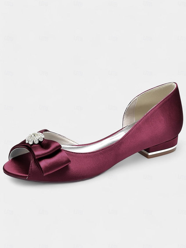in with sparkling flats a crafted luxurious satin Elegant