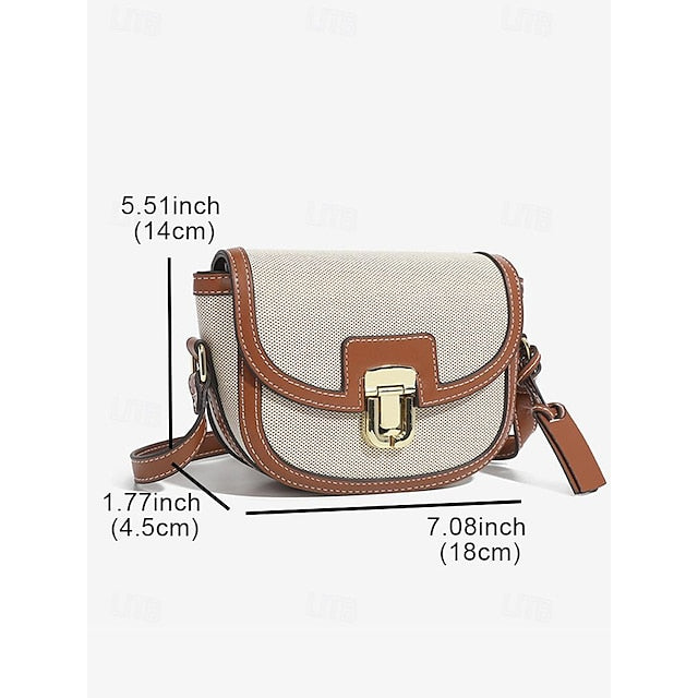 – Tasche Trim Vintage Damen Crossbody Leder klein