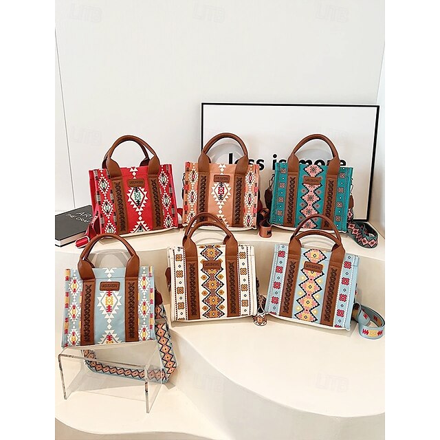 – Ethnic Bag Vintage-Inspired Women's Tote Print Boho