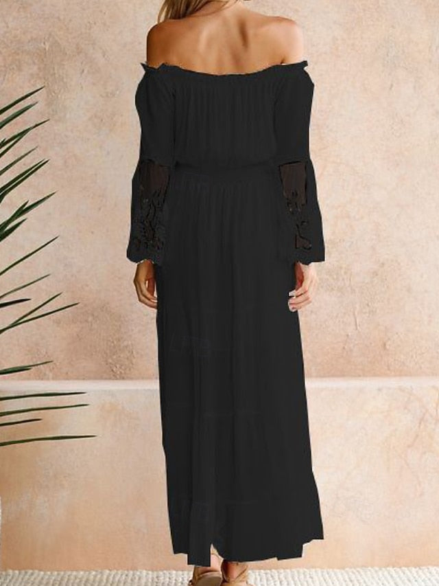 Women's Midi Dress Lace Dress Party Dress Cocktail Dress