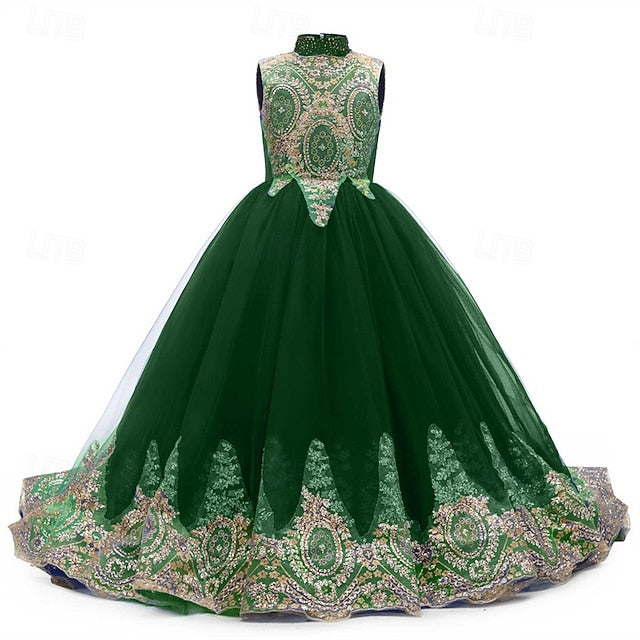 Kid's Dress Evening Flower Gown Girl Formal Girls'