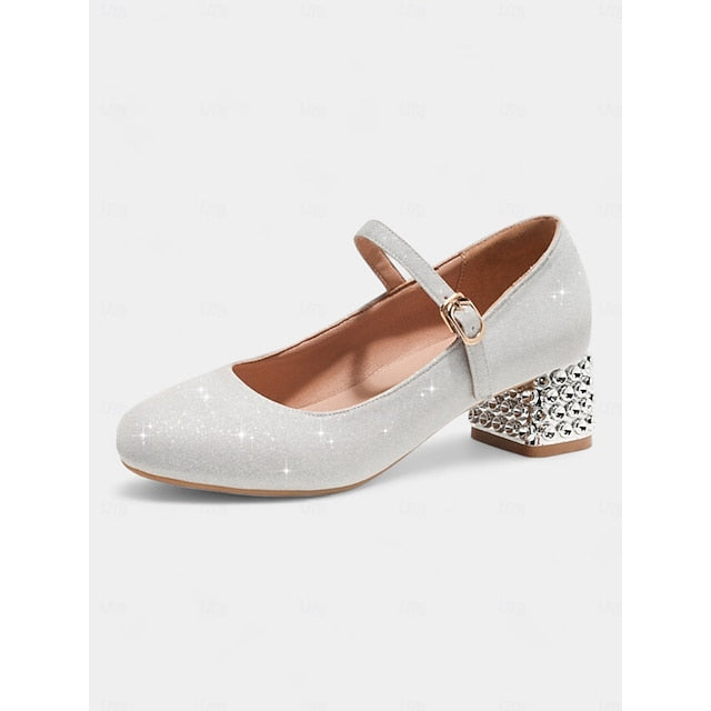 Jane Shoes Girls' Mary Women's Dance with Glitter and