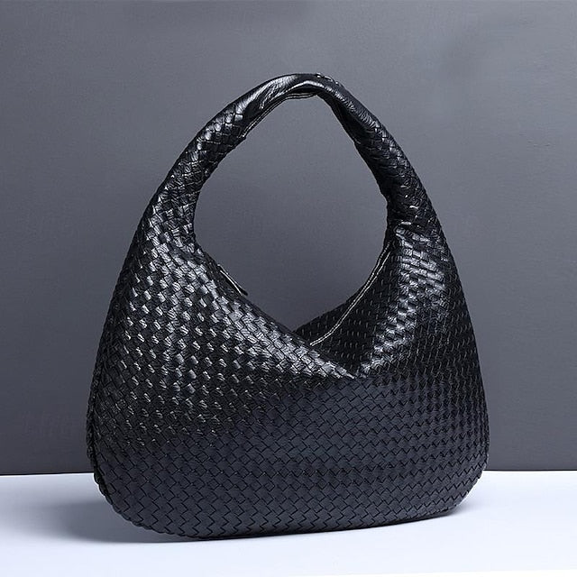 Hobo Leather Burgundy Women's Bag – Woven Faux Chic