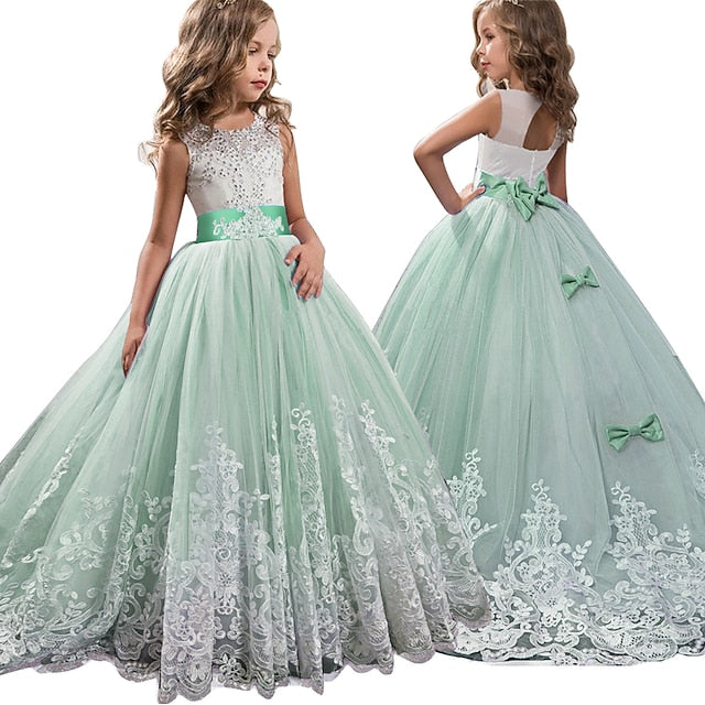 Kids Flower Girl Girls' Sleeveless Dress Wedding