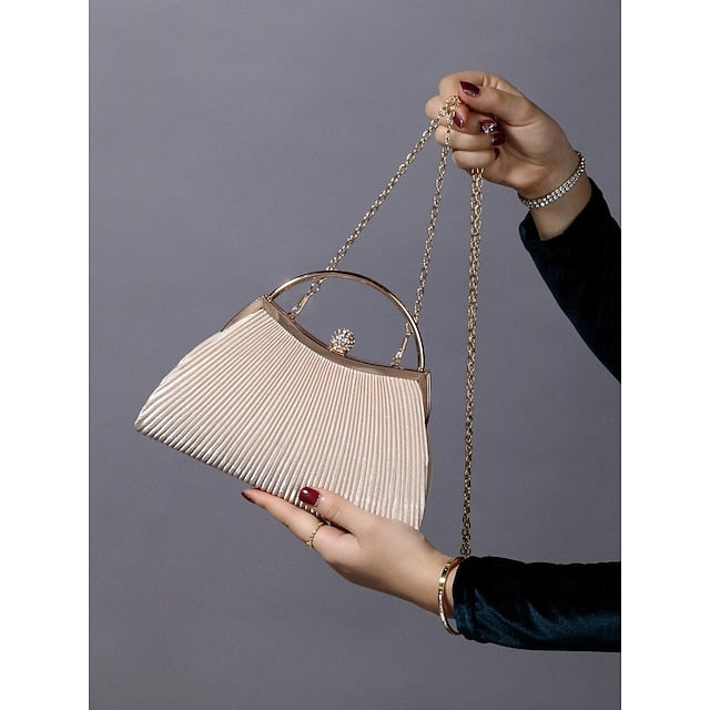 Evening Blue Clutch Women's Pleated Navy – Velvet Elegant