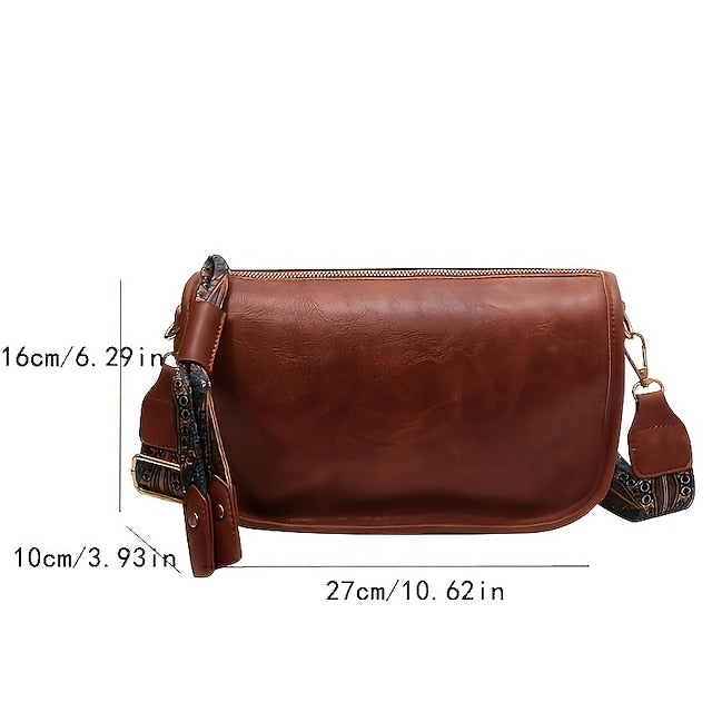 with Vintage Leather Bohemian Strap Handbag – PU Women's